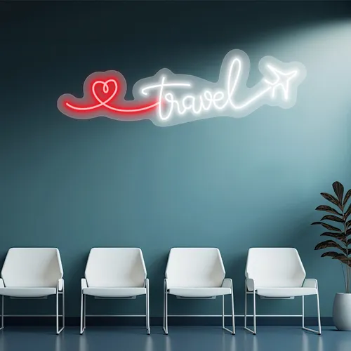 Custom Airplane Neon Signs - Custom Stickers Now
