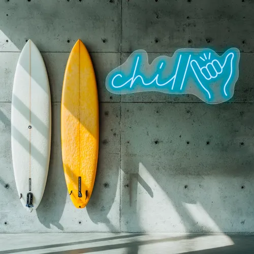 Custom Chill Neon Signs - Custom Stickers Now