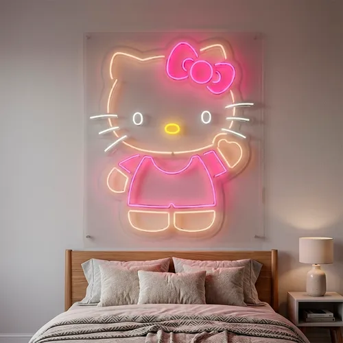 Custom Hello Kitty Neon Signs - Custom Stickers Now
