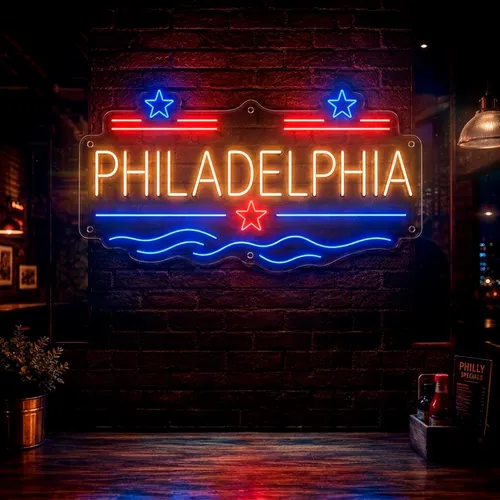 Custom Neon Signs Philadelphia - Custom Stickers Now