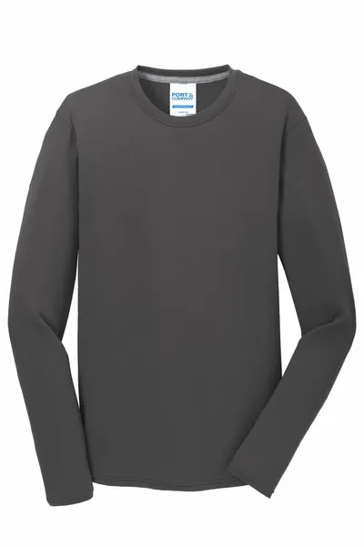 Port & Company Long Sleeve Performance Blend Tee. PC381LS - Custom Stickers Now