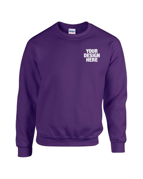Gildan Adult Heavy Blend Adult 8 oz., 50/50 Fleece Crew - Custom Stickers Now