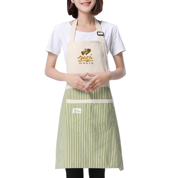 Apron with Happy Bear Patch - Custom Stickers Now