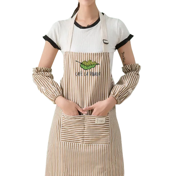 Striped Cotton and Linen Apron - Custom Stickers Now