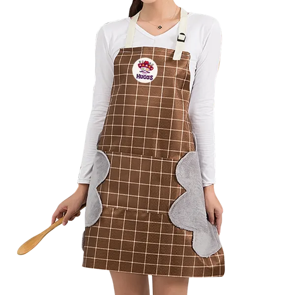 Striped Plaid Hand Wiping Apron - Custom Stickers Now