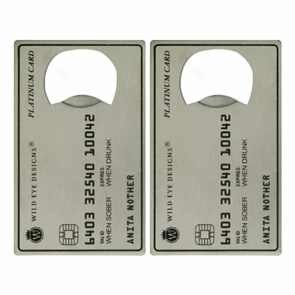 Platinum Card Shaped Bottle Opener - Custom Stickers Now