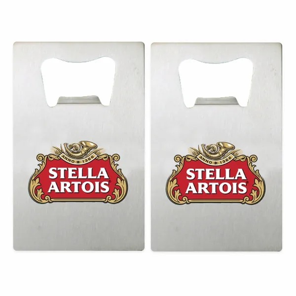 Silver Card Bottle Opener - Custom Stickers Now