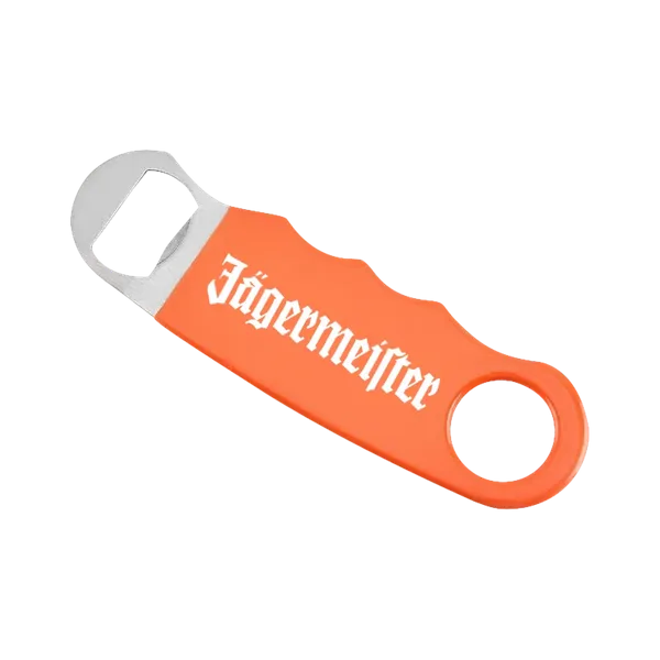 Orange Hand Grip Flat Bottle Opener - Custom Stickers Now
