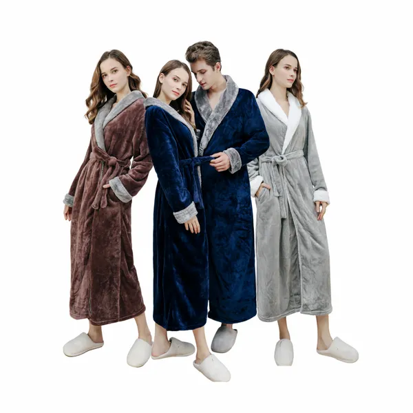 Stylish Custom Contrast Fleece Bathrobes - Custom Stickers Now