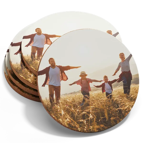 Custom Photo Fiberboard Coasters