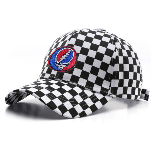 Two Tone Checkered Cotton Cap - Custom Stickers Now