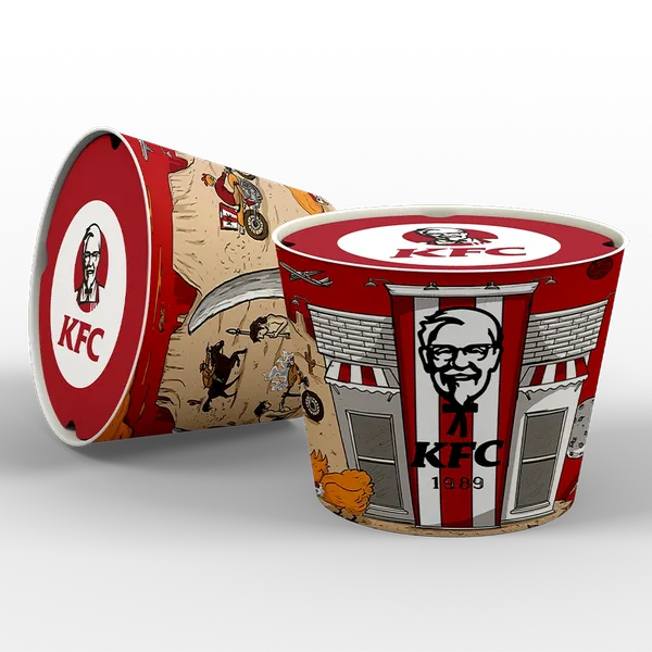 Paper Food Bucket - Custom Stickers Now