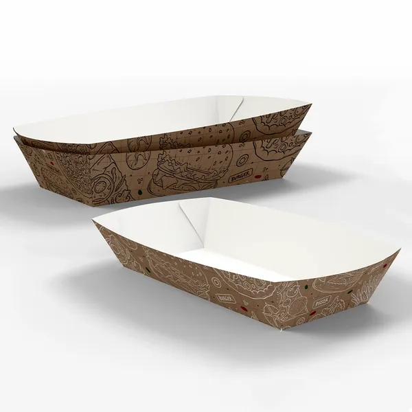 Paper Food Tray - Custom Stickers Now