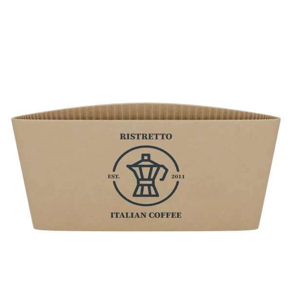 Corrugated Coffee Cup Sleeve - Custom Stickers Now
