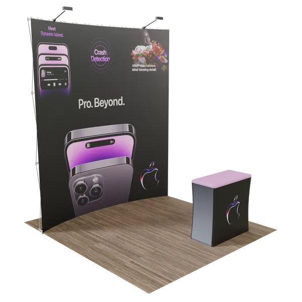 10' x 10' Curved Pop-Up Display - Custom Stickers Now