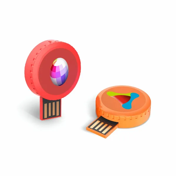 Circular 360 Rotating USB - Custom Stickers Now