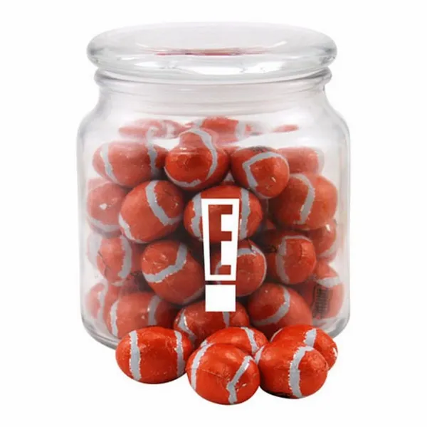 Jar with Chocolate Footballs - SG400 - Custom Stickers Now