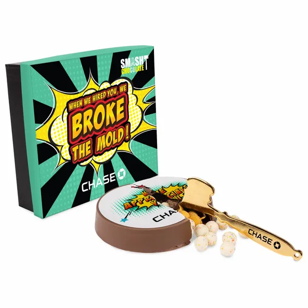 Smash Chocolate Cake w/ Birthday Cake Bites & Color Topper - Custom Stickers Now