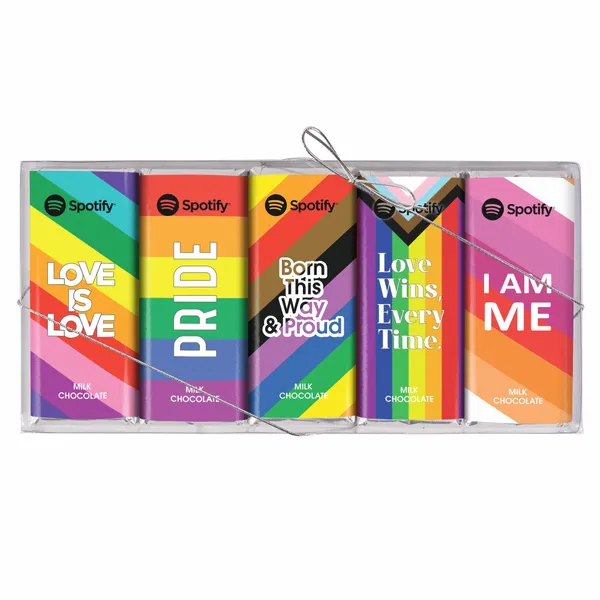 Pride 5 Pack Chocolate Bar Set - Custom Stickers Now