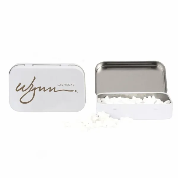Rectangular Tin with Star Shaped Mints - Custom Stickers Now