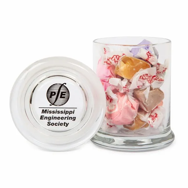 Glass Gourmet Jar - Salt Water Taffy - Custom Stickers Now