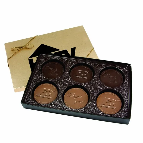 Cookie Gift Box with 6 Round Cookies - Custom Stickers Now