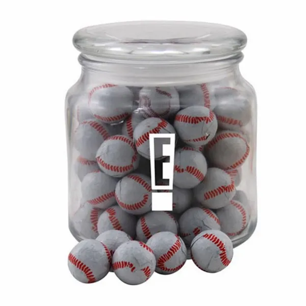 Jar with Chocolate Baseballs - SG400 - Custom Stickers Now