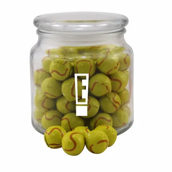 Jar with Chocolate Tennis Balls - SG400 - Custom Stickers Now
