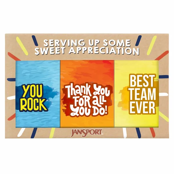 3 Pack - 3oz Chocolate Bar Gift Set - Custom Stickers Now