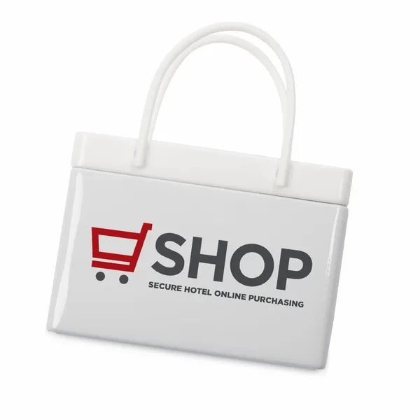 White Shopping Bag Tin - Custom Stickers Now