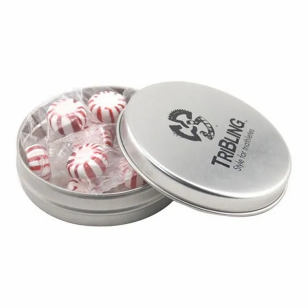 Round Tin with Starlight Peppermints - SBF2900 - Custom Stickers Now