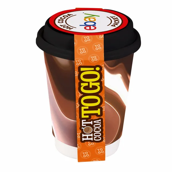 To-Go 12 oz. Cup with Hot Cocoa Packet - Custom Stickers Now
