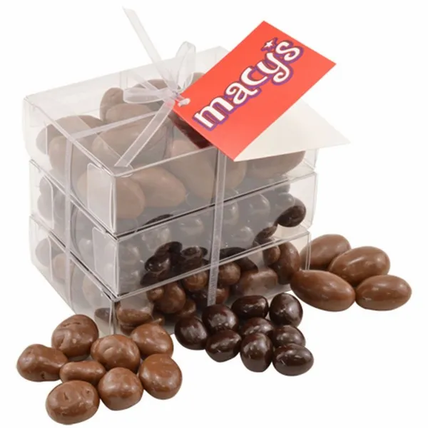 3 Way Chocolate Stack Acetate Tower - Custom Stickers Now