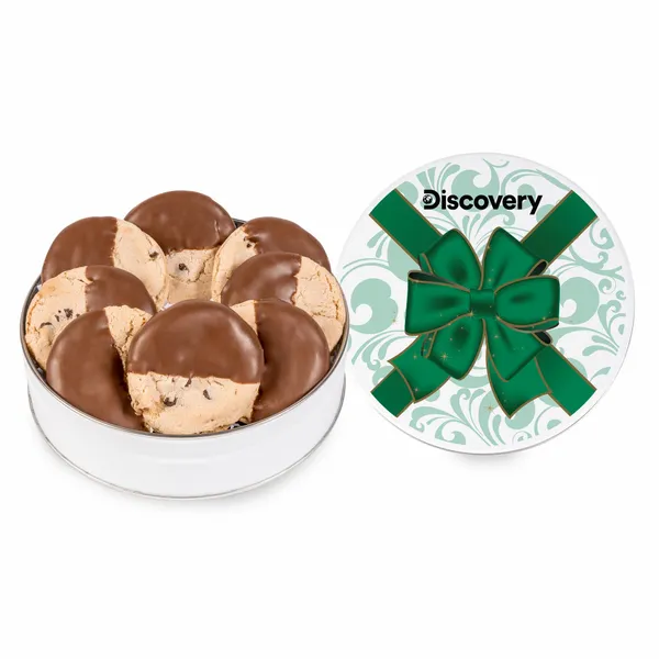 Fresh Beginnings Dipped Chocolate Chip Cookie Tin (Small) - Custom Stickers Now