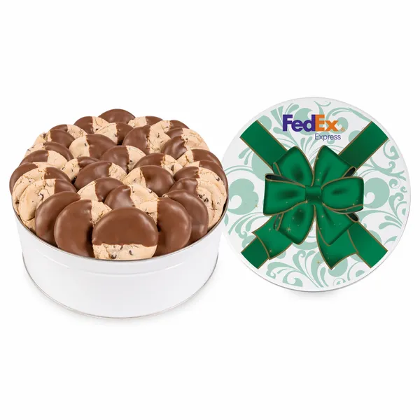 Fresh Beginnings Dipped Chocolate Chip Cookie Tin (Large) - Custom Stickers Now