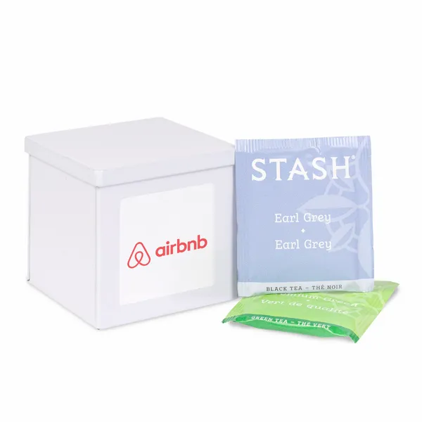 Canister Tin - Stash Tea Assortment - Custom Stickers Now