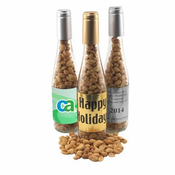 Champagne Bottle with Peanuts 11" - Custom Stickers Now