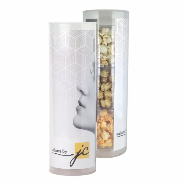 3 Piece Gift Tube with Popcorn - Custom Stickers Now