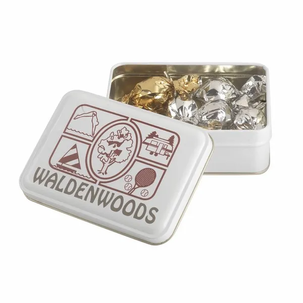 Keepsake Gift Tin - Twist Wrapped Truffles - Custom Stickers Now