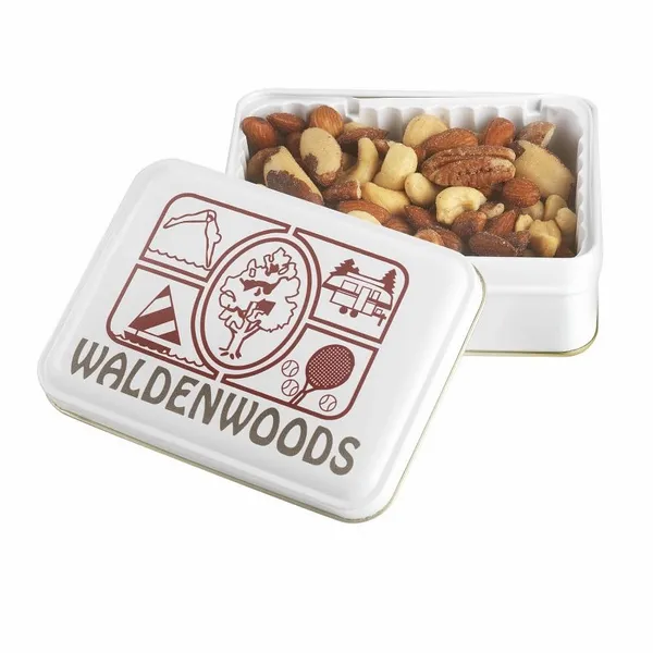 Keepsake Gift Tin - Deluxe Mixed Nuts - Custom Stickers Now