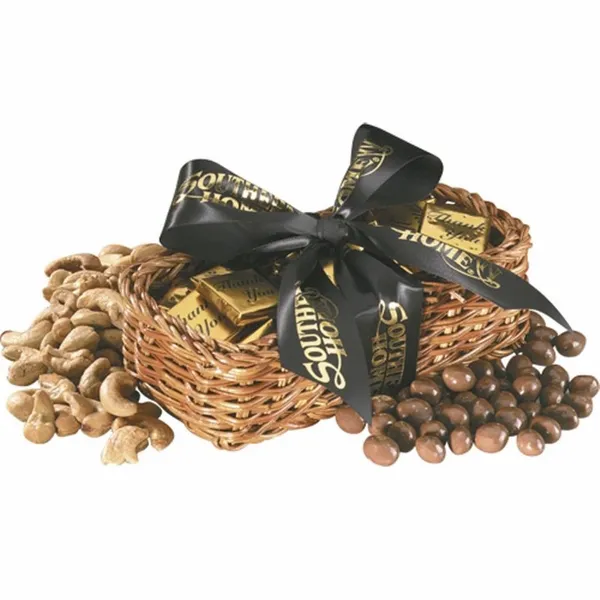 Gift Basket with Chocolate Soccer Balls - Custom Stickers Now