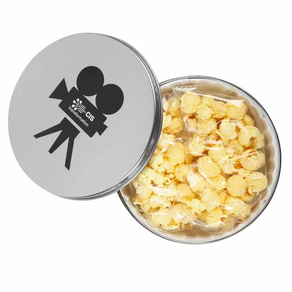 Movie Reel Tin - Butter Popcorn - Custom Stickers Now