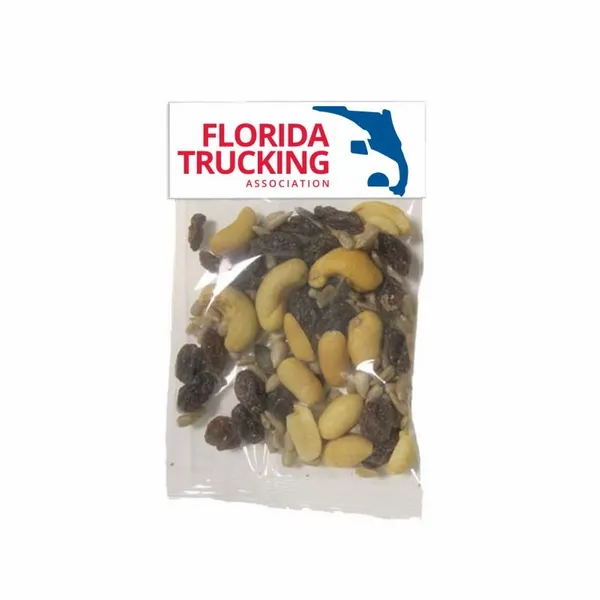 Small Header Bags - Raisin Nut Trail Mix - Custom Stickers Now