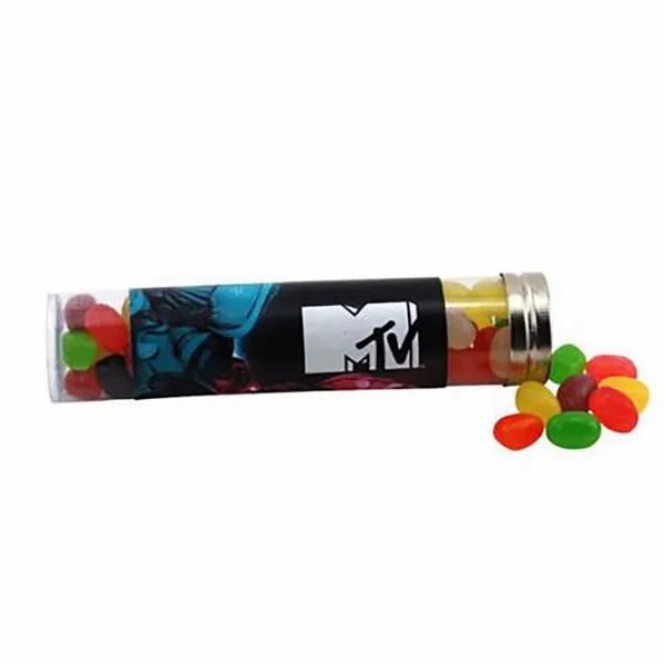 Large 6" Candy Tube with Assorted Jelly Beans - Custom Stickers Now