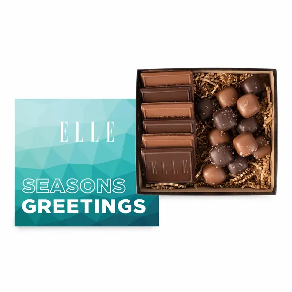 6 Piece Cookie and Confection Gift Box with Sea Salt Caramels-Full Color - Custom Stickers Now