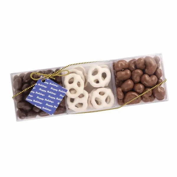 3 Way Square Acetate with Chocolate Confections - Custom Stickers Now