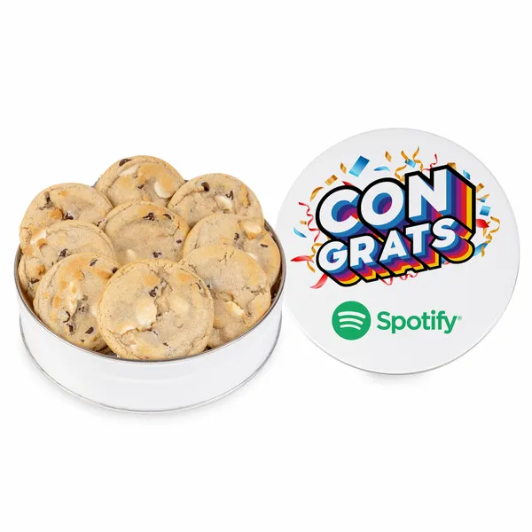 Fresh Beginnings Double Chip Cookie Tin (Small) - Custom Stickers Now