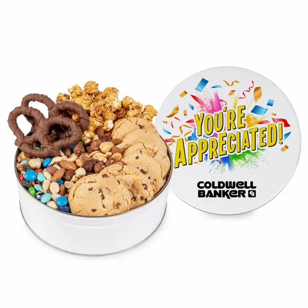 Fresh Beginnings Sweet & Salty Chocolate Explosion Tin - Custom Stickers Now