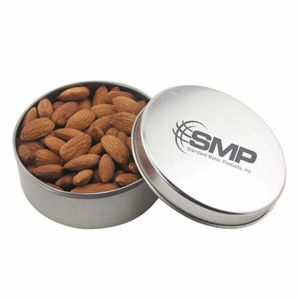 Round Tin with Almonds 3" Top - Custom Stickers Now