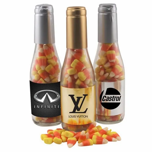 Champagne Bottle w/ Candy Corn 8" - Custom Stickers Now